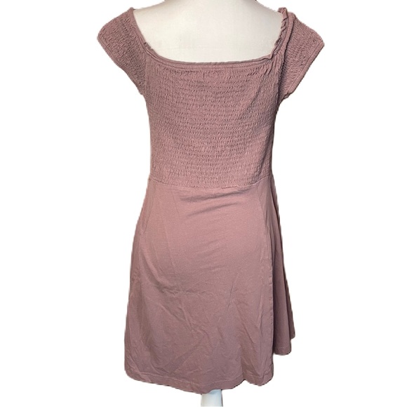 Say What? Women’s Purple Smocked Mini Fit & Flare Skater Dress Medium (Juniors’) - Picture 4 of 11